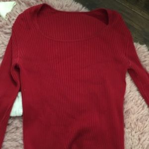 Vertical striped sweater